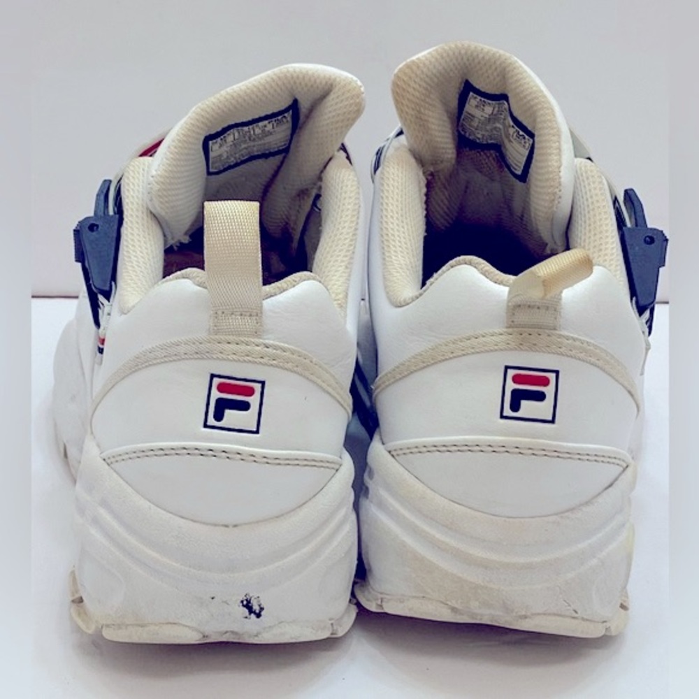 Fila Women's Fast Charge Casual Chunky Sneakers size 8.5 "White/Navy/Red" - Picture 7 of 12
